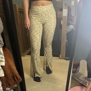 Stylish Beige Patterned Women's Pants
